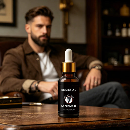 Man Sandalwood Beard Care Essential Oils Improve Growth