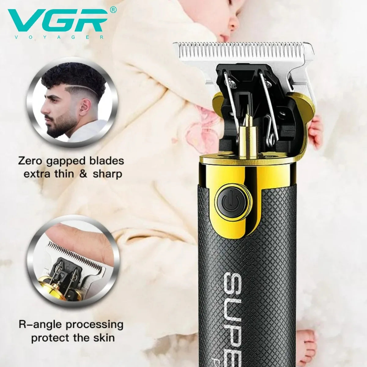 VGR Face Shaver Professional Beard Trimmer V-082
