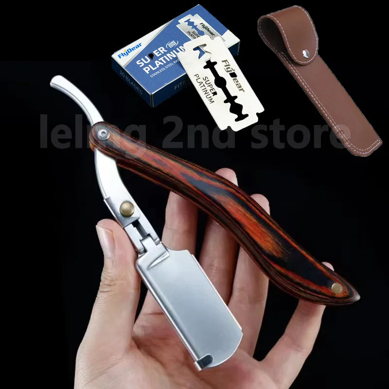 Senior wood handle blade shaving razors barber shaver