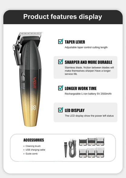 VGR Hair Trimmer Professional Barber Hair Cutting Machine V-003