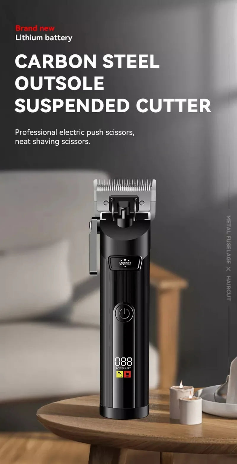 Kemei hair clipper long battery life silent TOP-65 carbon steel
