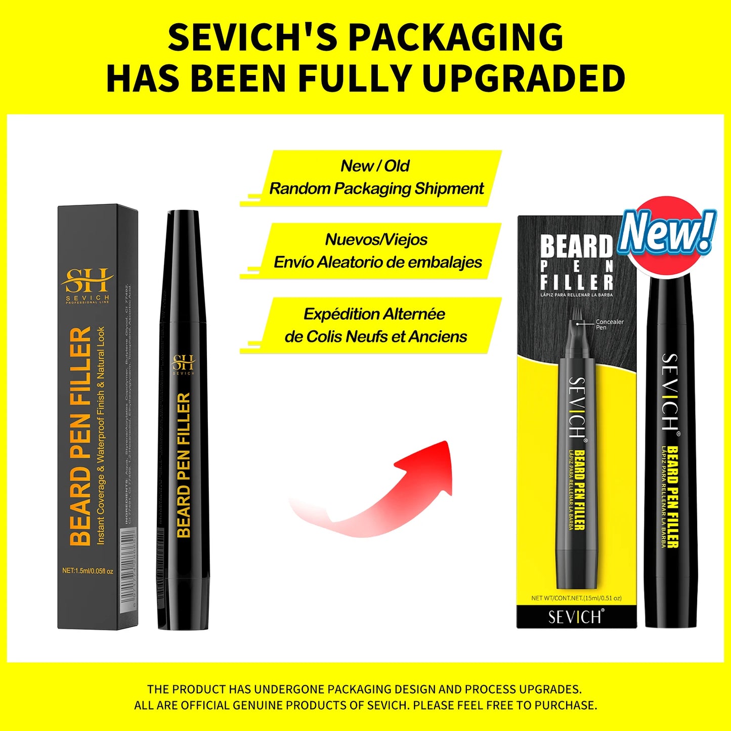 Beard Pen Filler Men Waterproof Moustache Coloring Pen Beard