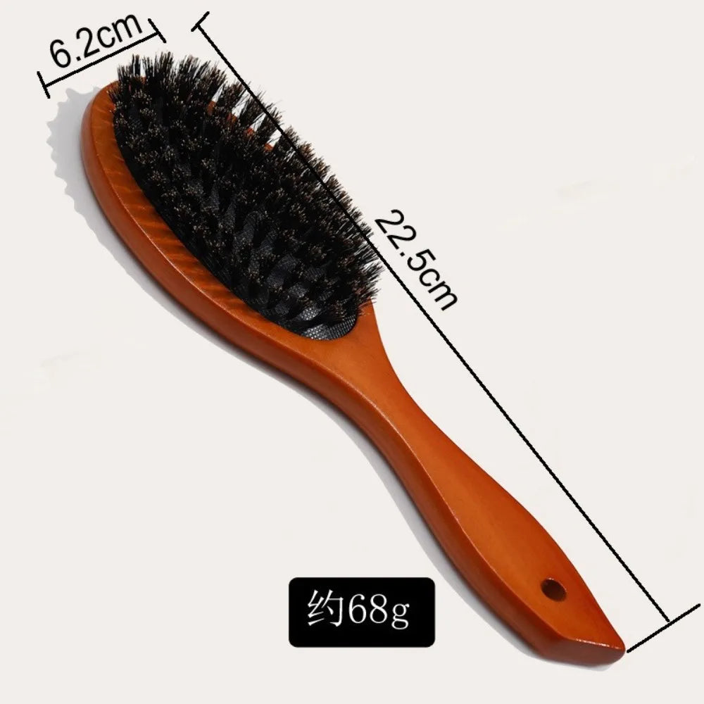 New Arrival Hair Brush Wood Handle Boar Bristle