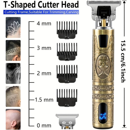 Electric Hair Clipper With LCD Display Oil Head Hair Cutting Machine