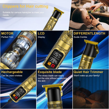 Men's Professional Electric Hair Clipper USB Charging Trimmer