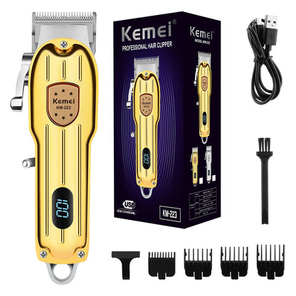 KEMEI Professional Men's Hair Clippers Zero Gapped Gold km-223