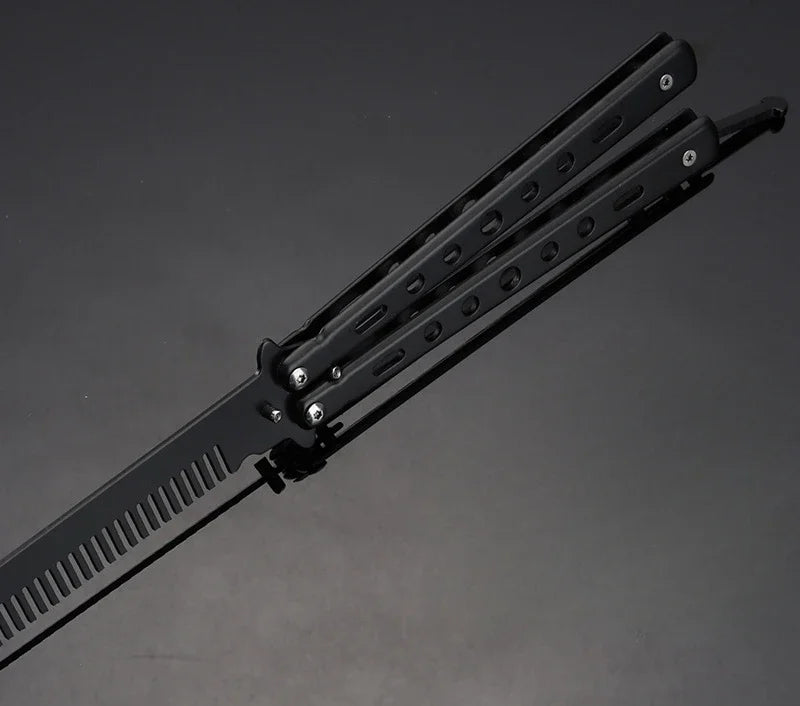 Foldable Comb Stainless Steel Butterfly Knife Comb