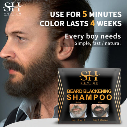 Natural Hair Dye Black Beard Shampoo Beard Coloring