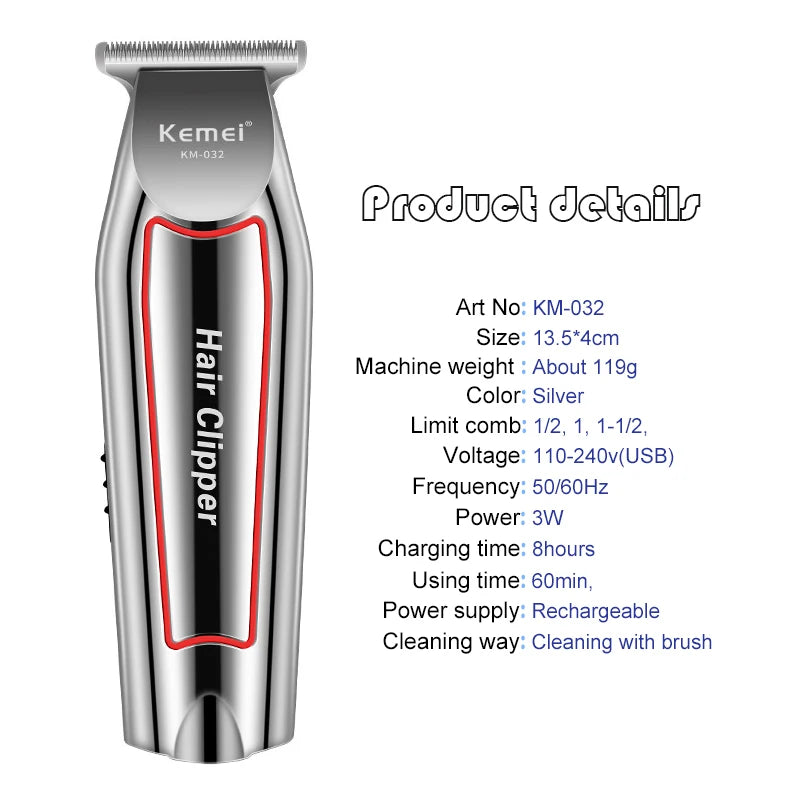 Kemei Hair Trimmer Electric Beard Trimmer For Men