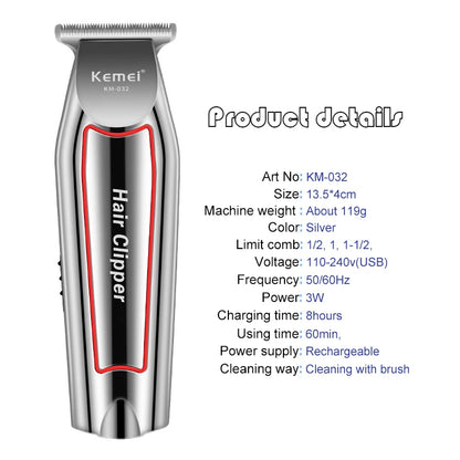 Kemei Hair Trimmer Electric Beard Trimmer For Men