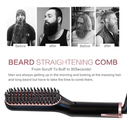 Hot Comb Straightener Heating Comb For Men Beard
