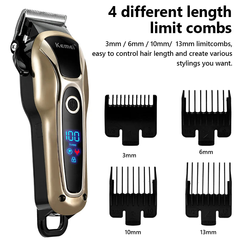 Professional Hair Trimmer Gold Clipper For Men Beard Trimmer