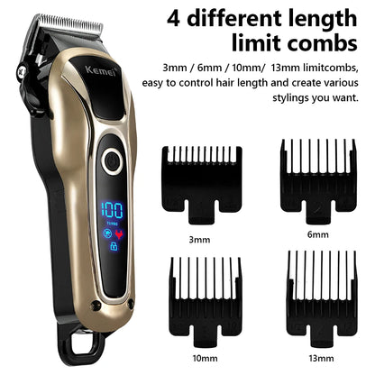 Professional Hair Trimmer Gold Clipper For Men Beard Trimmer