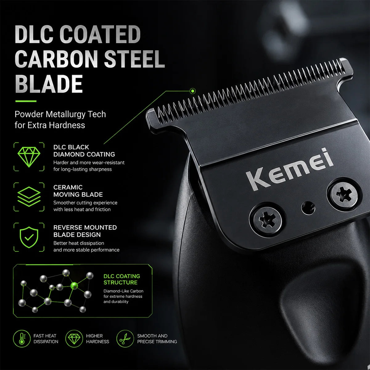 Kemei KM-1385 Electric Hair Clipper for Men T-Blade