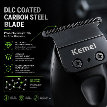 Kemei KM-1385 Electric Hair Clipper for Men T-Blade