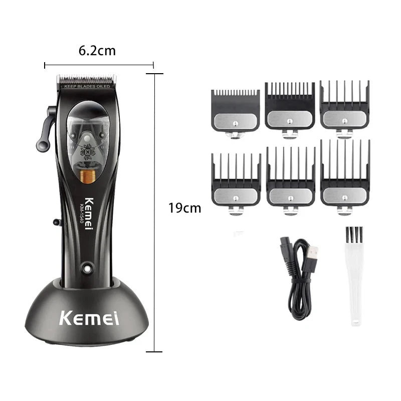 Kemei Professional Barber Cordless Hair Clipper Electric Trimmer