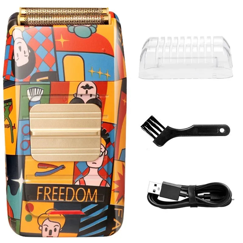 Kemei Professional Men Barber Hair Clipper Fashion Graffiti