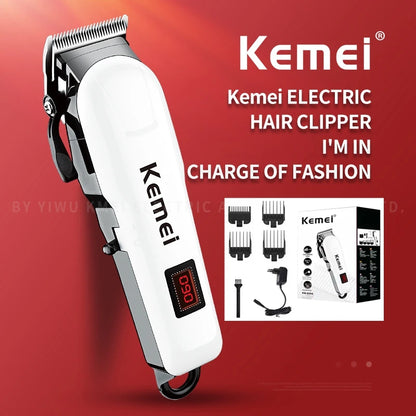 Kemei professional hair clipper adjustable hair trimmer