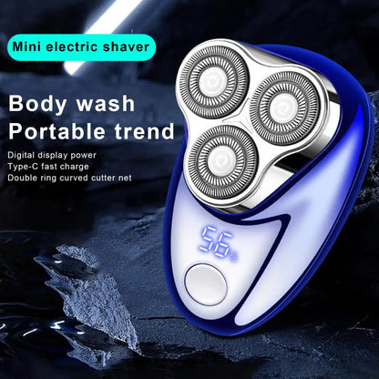 Men Electric Shaver Digital Display USB Rechargeable Mini Travel Razor