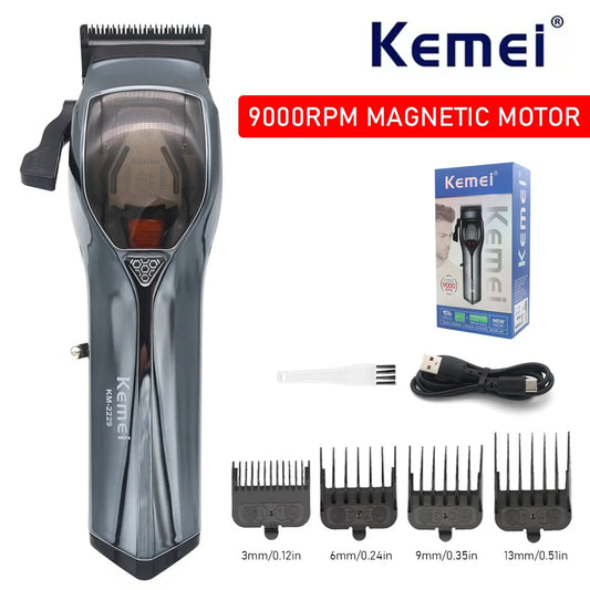 Kemei KM-2229 Men's Hair Clipper 9000 RPM Magnetic Motor
