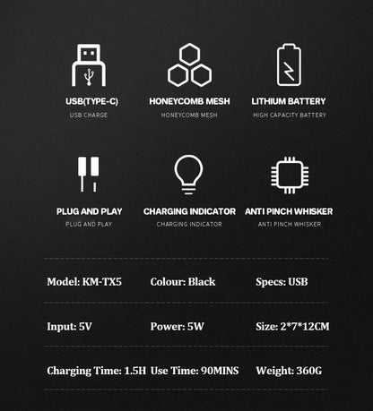 Kemei KM-TX5 Premium Chargeable Battery Electric Shaver