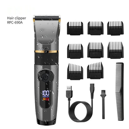 SURKER Professional Hair Clipper Ceramic Blade Male Hair Trimmer