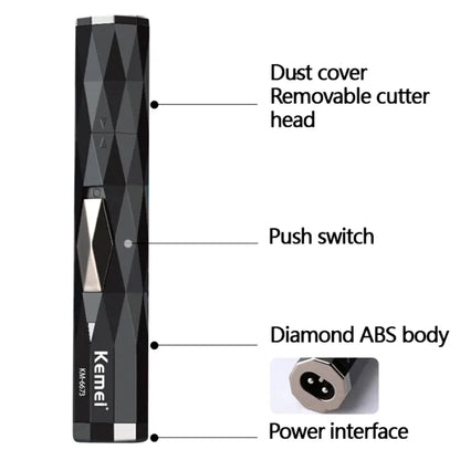 Kemei 2In1 Rechargeable Nose Hair Trimmer Hair Removal Machine