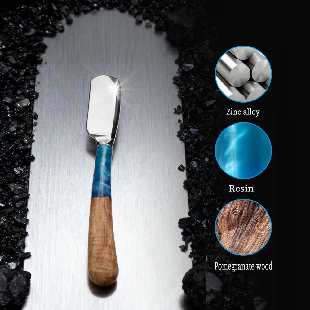 1Pc New Pro Resin Wood Handle Barber Straight Razor For Men