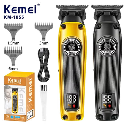 Kemei Multi-Purpose Haircut LCD Display km-1855 Hair Clippers