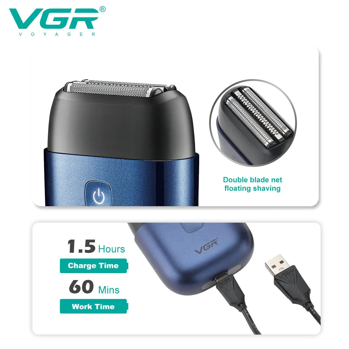 VGR 340 Shaver Professional Electric Razor Reciprocating Shaving