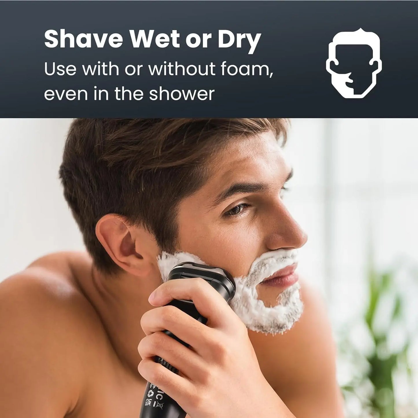 Electric Razor for Men Cordless Wet/Dry Rotary Shaver