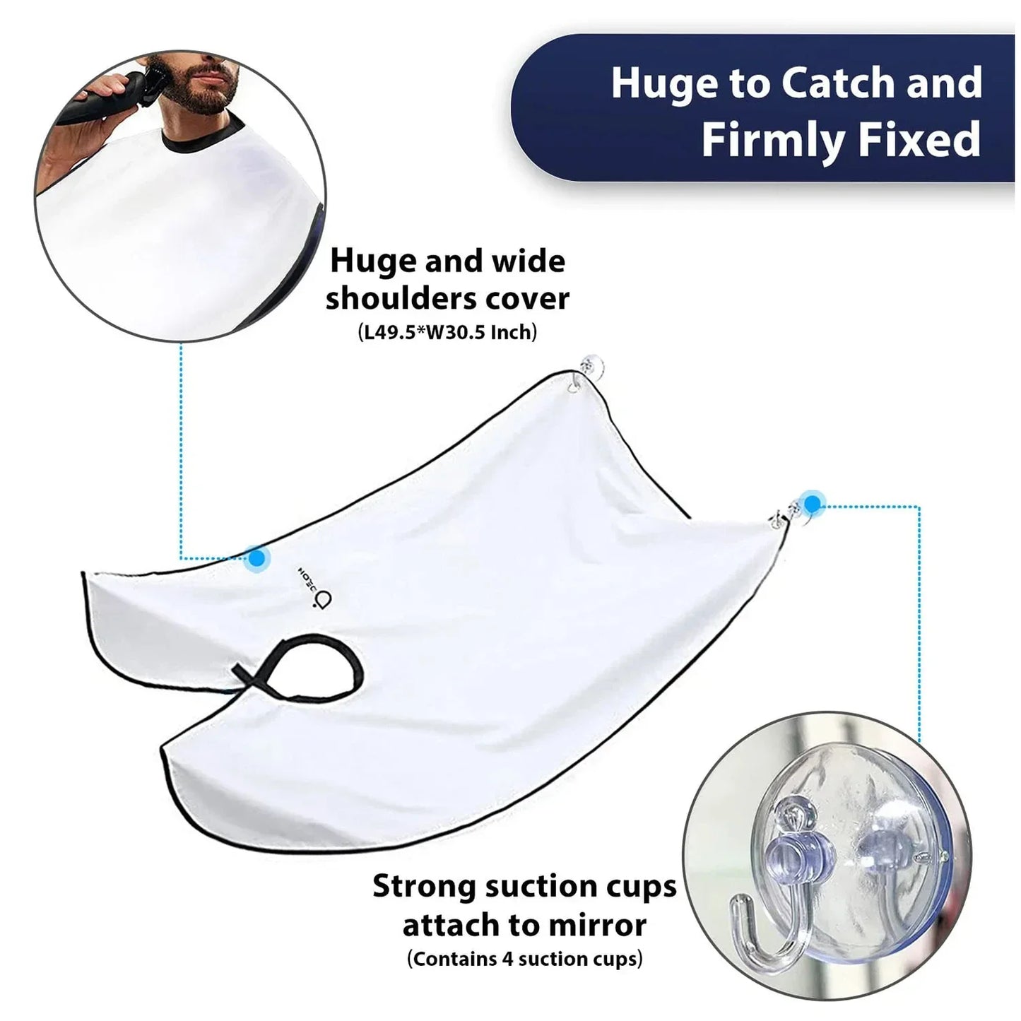 Male Shaving Apron Beard Catcher Cape Care Bib Face Shaved