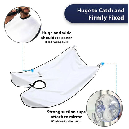 Male Shaving Apron Beard Catcher Cape Care Bib Face Shaved