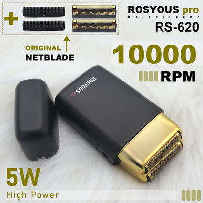Double Foil Shaver RS-620 Professional Men's Electric Beard Trimmer