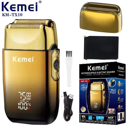 Kemei TX10 Electric Shaver Hair Rechargeable Facial & Beard Foil Razor