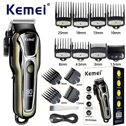 Kemei USB Rechargeable Electric Hair Clipper KM-PG1990A