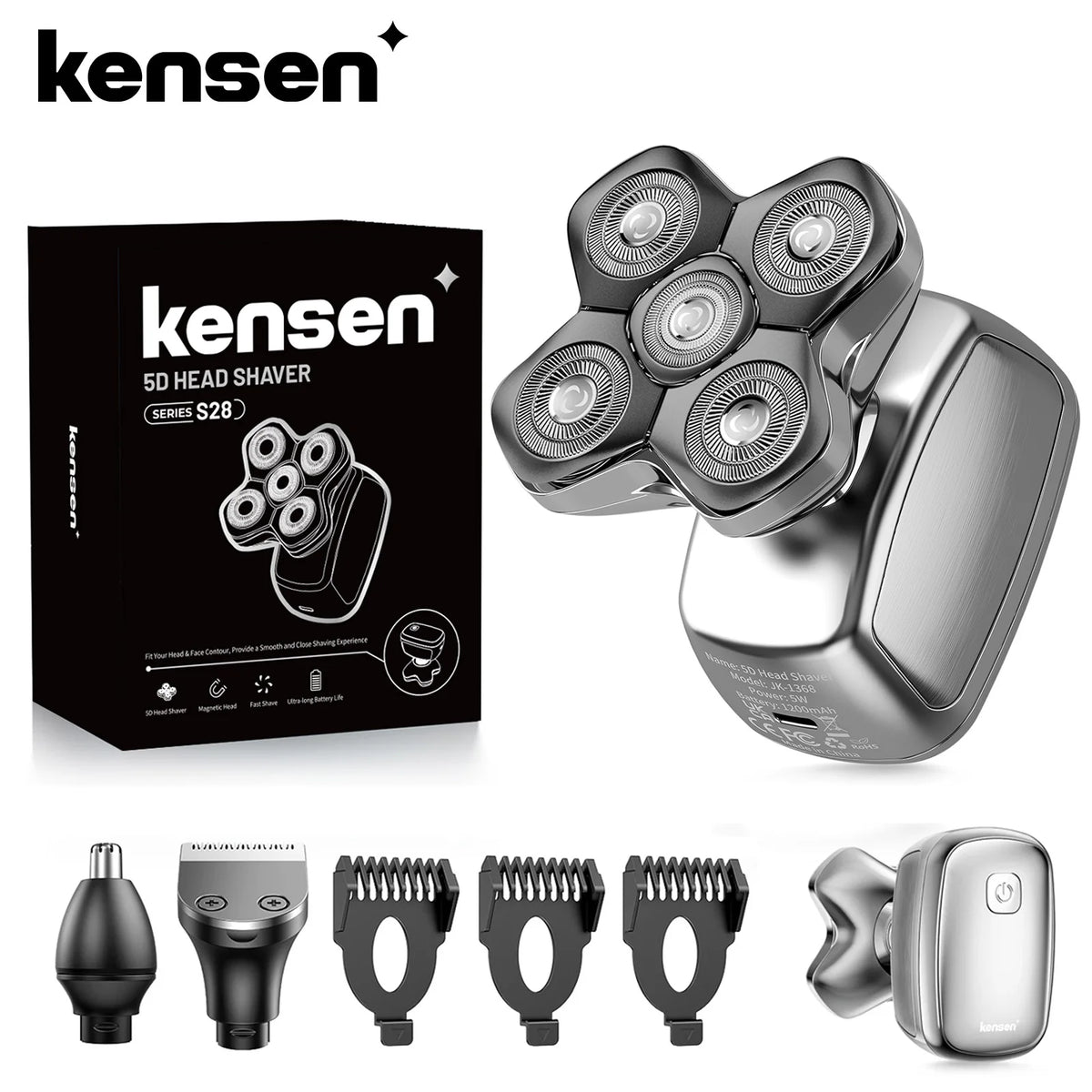 Kensen S28 Head Shaver for Men Electric Beard Trimmer