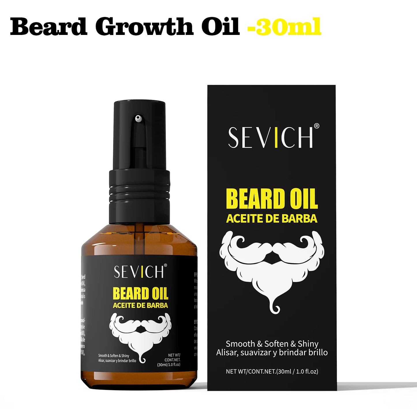 Natural Beard Growth Kit For Men Beard Thickening Care Oil
