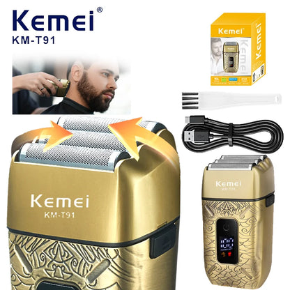 Kemei Electric Triple Blades Razor Rechargeable Barber KM-T91