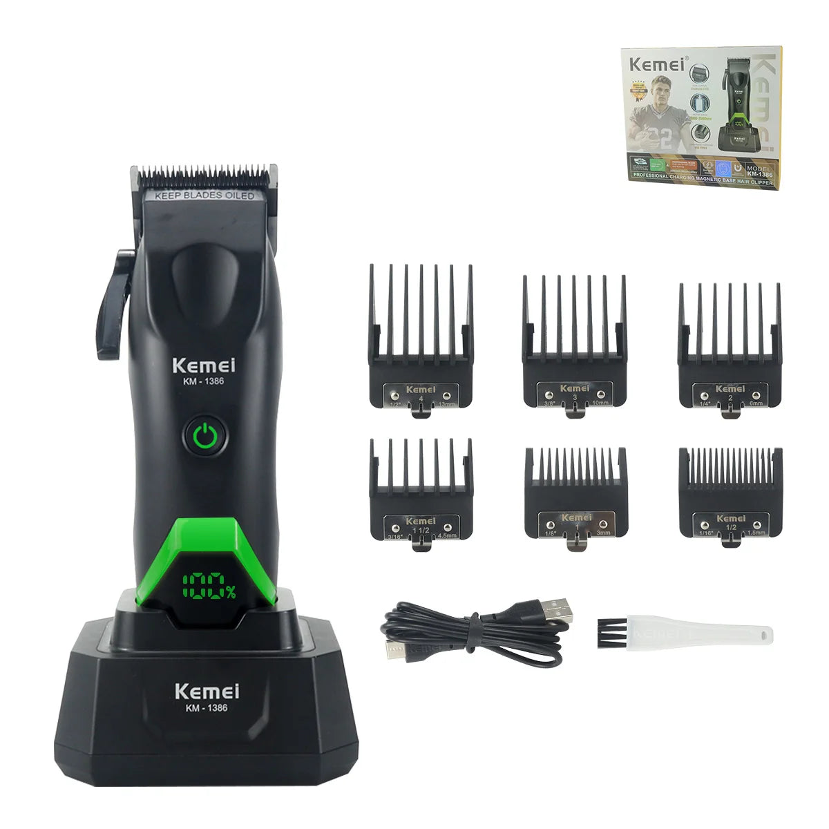 Kemei KM-1385 Electric Hair Clipper for Men T-Blade
