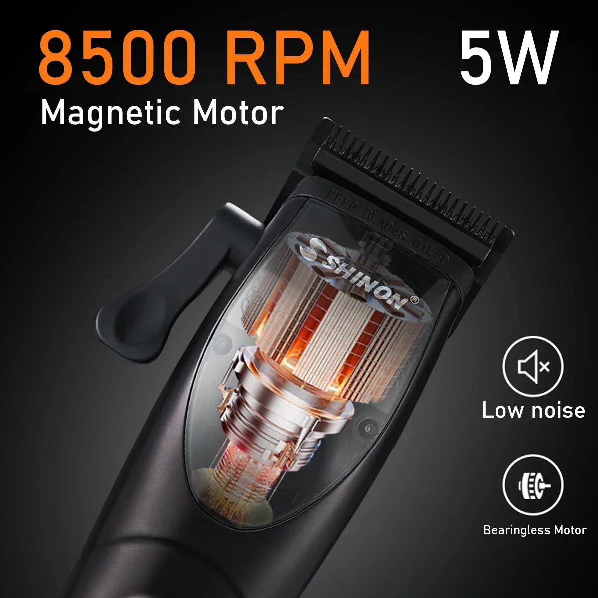 Professional Hair Clipper for Men 8500RPM Magnetic Motor