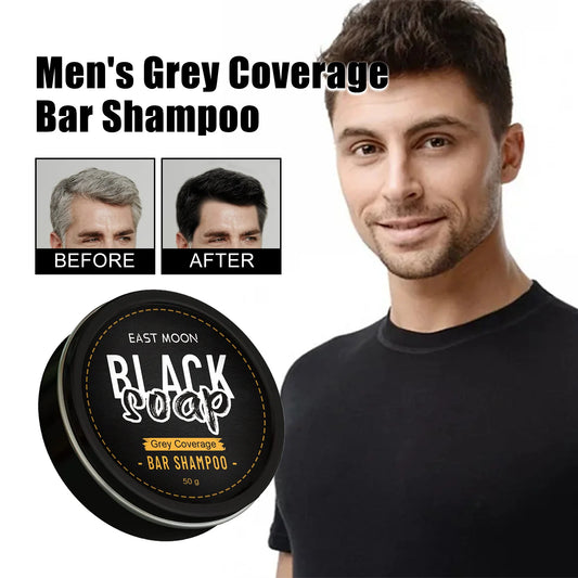 Men's Black Hair Soap Hair Darkening Soap Shampoo
