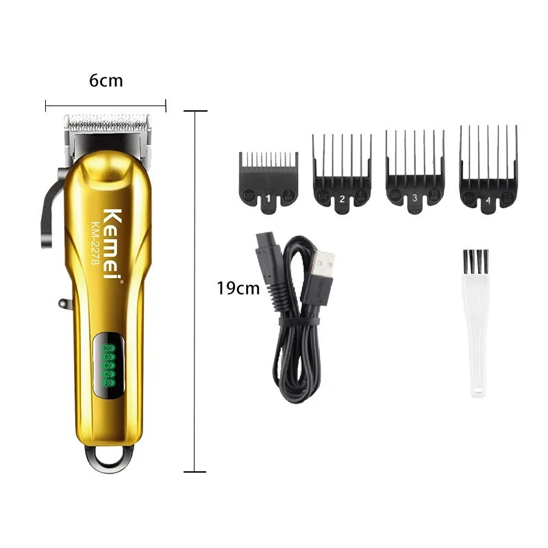 Kemei Cordless Hair Clippers Men Professional Hair Trimmer