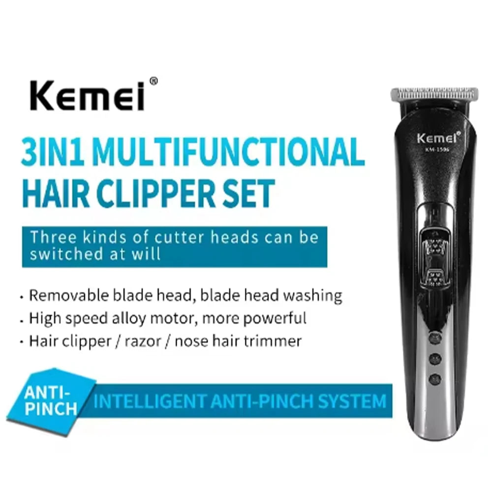 Kemei KM-1506 3 in 1 Electric Shaver Hair cutting trimmer