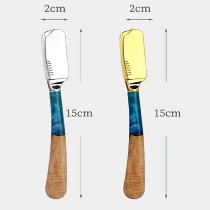 1Pc New Pro Resin Wood Handle Barber Straight Razor For Men