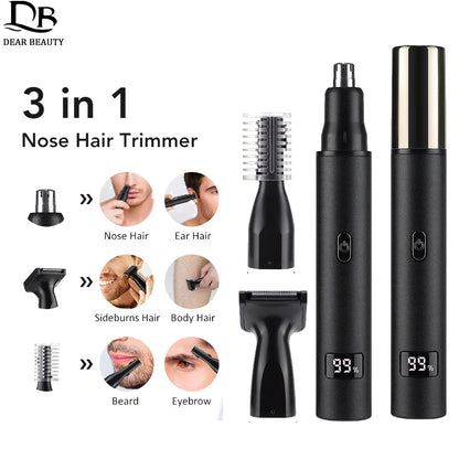 Electric Nose Hair Trimmer 3 In 1 Nose Ear Hair Trimmer