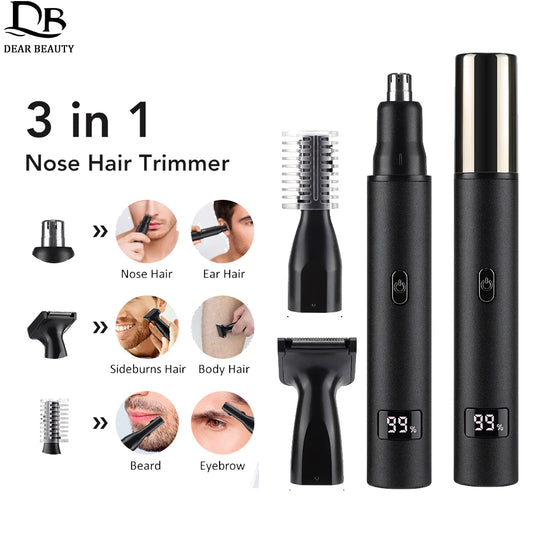 Electric Nose Hair Trimmer 3 In 1 Nose Ear Hair Trimmer