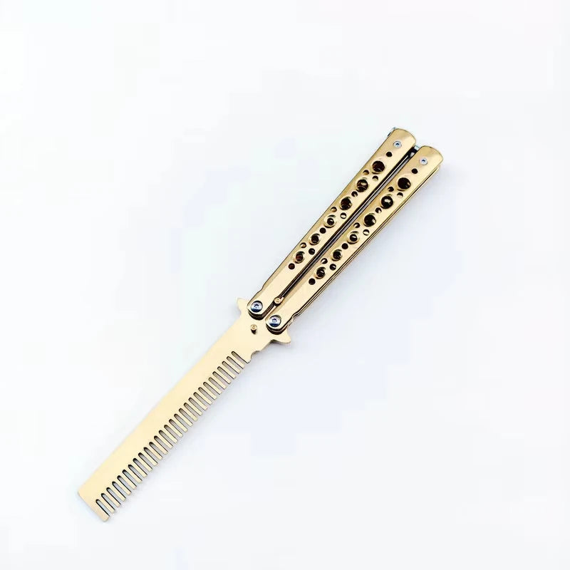 Foldable Comb Stainless Steel Butterfly Comb Beard Moustache