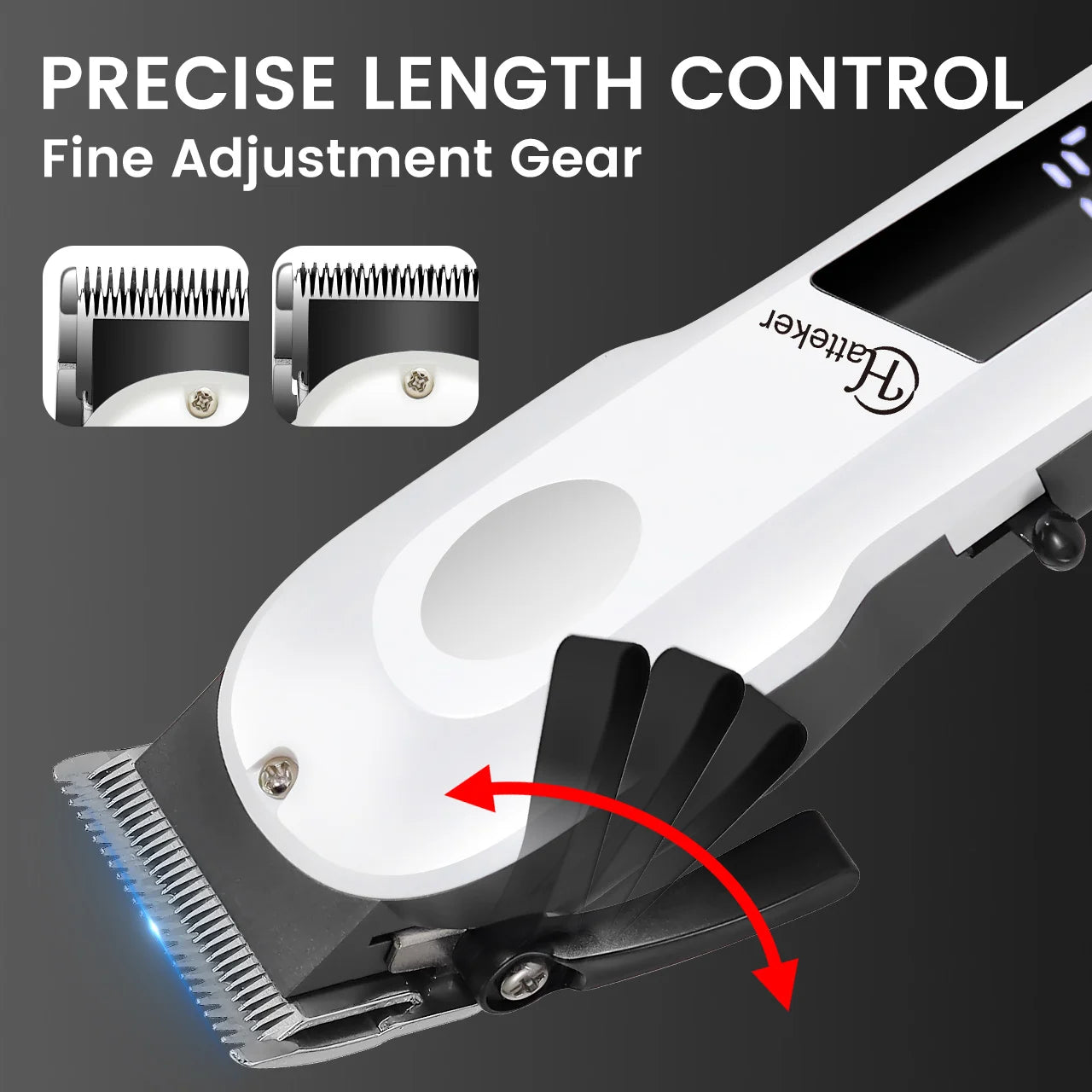 HATTEKER professional Hair Clipper Adjustable Blade for Men