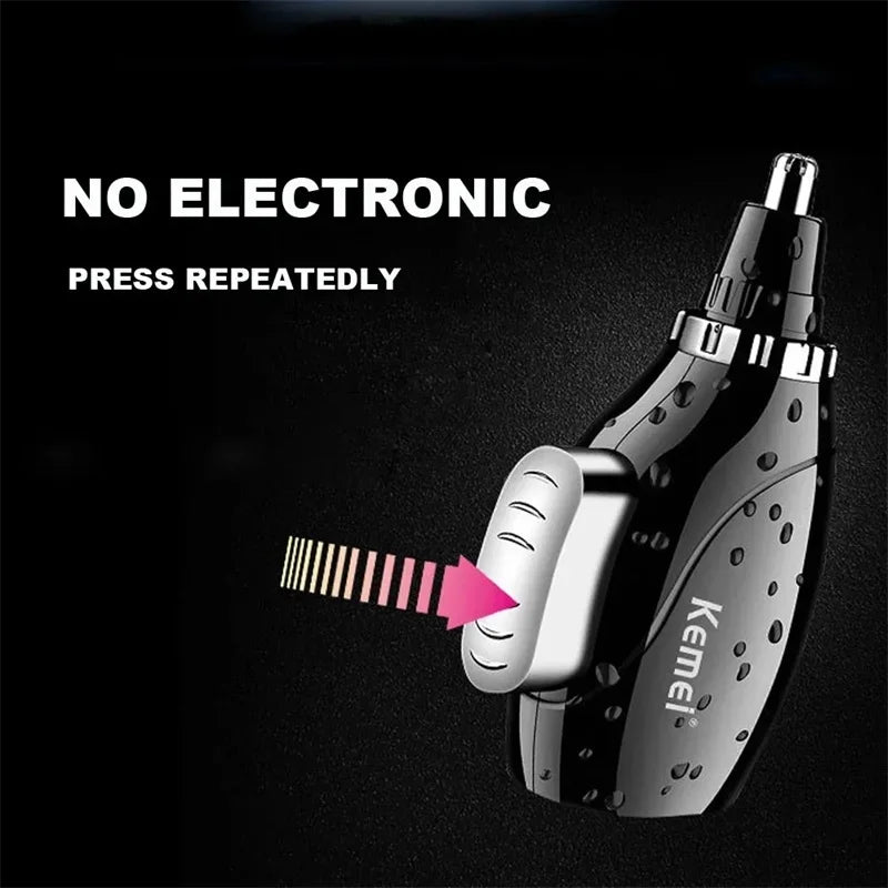 Kemei  Ear nose hair trimmer device hand-operated KM-664